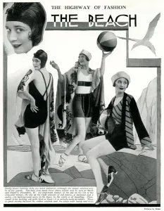 Beach Prints: Beach fashions for women 1930