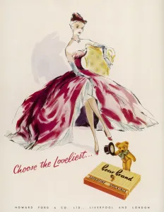 Slim Prints: Bear Brand stockings advertisement