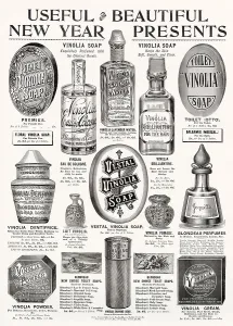 Soap Prints: Beauty products for gifts for New Years. Date: 1895