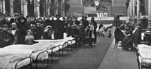 Ally Prints: Belgian refugees accommodated at Alexandra Palace, WW1