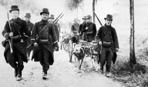 29th Prints: Belgian soldiers retreat