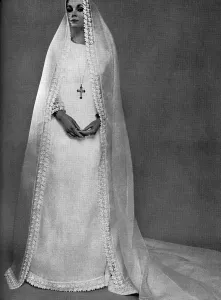 Veil Prints: Belinda Belville wedding dress, 1965