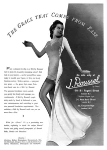 Legs Prints: A Belt by Roussel advertisement, 1939