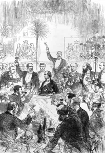 1881 Prints: Benjamin Disraeli at a Carlton Club Banquet