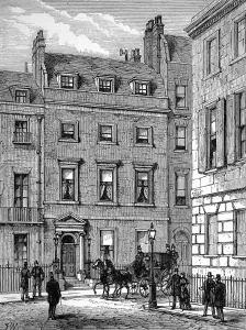 1881 Prints: Benjamin Disraelis House at 19 Curzon Street, Mayfair, 1881