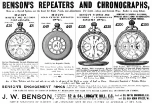 Benson Prints: Benson Watch Advert 1895