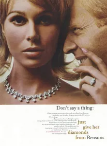 Jewellers Prints: Bensons jewellery advert featuring Joanna Lumley