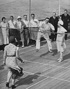 Rubber Prints: Berengaria deck tennis