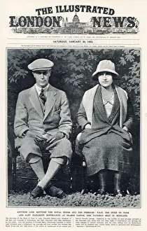 1923 Prints: Betrothal of Duke of York later King George VI and Lady Elizabeth Bowes-Lyon
