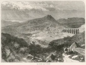1867 Prints: The Bhore Ghaut incline, India