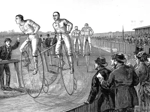 Spectators Prints: Bicycle Race at Lillie Bridge, London, 1875
