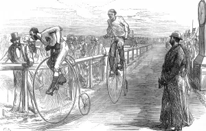 Course Prints: Bicycle Race at Lillie-Bridge, London, 1875