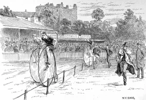 Popular Prints: Bicycle Race at the Oval, 1888