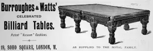 Patented Prints: Billiard table adverts