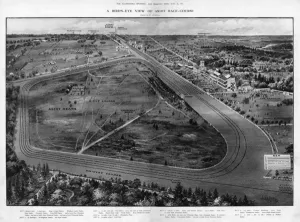 Course Prints: Birds-Eye View of Ascot Race-Course