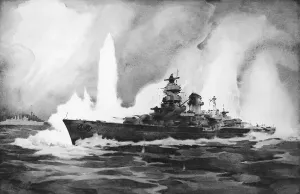 Sunk Prints: Bismarck, German battleship, WW2