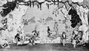 White Prints: A black-and-white scene by Gladys Peto, A River Fantasy