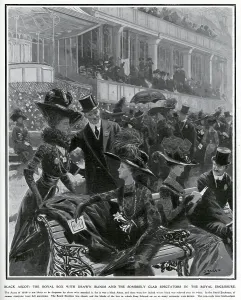 Racegoers Prints: Black Ascot 1910