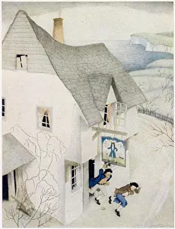 Bones Prints: Black Dog Disapperas. A scene from Treasure Island by Robert Louis Stevenson