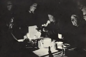 Restaurant Prints: Blackout, meal by candlelight, 1949
