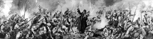 Blessing Prints: Blessing the charging troops: A Russian priest on the field