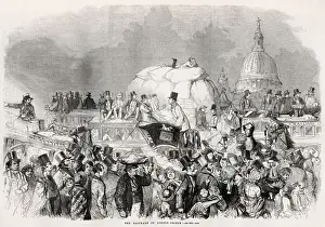 Street Prints: The blockade of London Bridge, 1859. The congested and overcrowded state of the streets