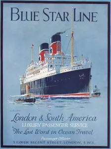 Liners Prints: Blue Star Line advertisement