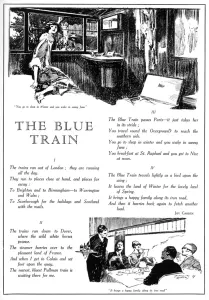 Dining Prints: The Blue Train - illustrated poem