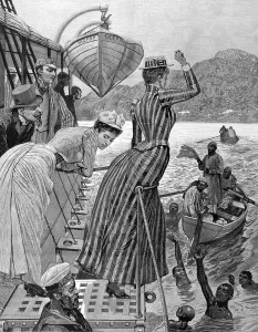 European Prints: On board a passenger ship, Aden, 1891