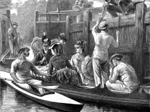 Holiday Makers Prints: Boating on the River Thames, 1872