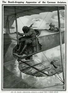 Transported Prints: Bomb dropping apparatus of German Aviators 1915