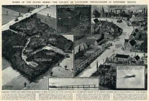 Bombing Prints: Bomb launching installations in France by G. H. Davis