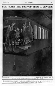 Bomb Prints: How bombs are dropped from a Zeppelin