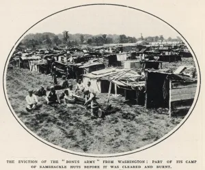 Huts Prints: The Bonus Army Camp before it was Destroyed