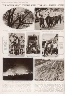 Fought Prints: Bonus Army fought with tear-gas