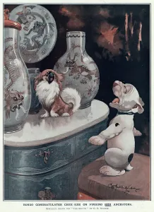 Bonzo Prints: Bonzo congratulates Chee-Kee by George Studdy