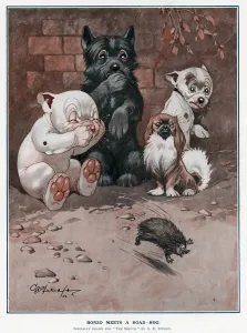 Bonzo Prints: Bonzo meets a road hog by George Studdy