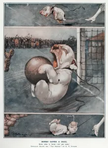 Bonzo Prints: Bonzo saves a goal by George Studdy