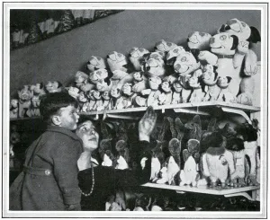 Store Prints: Bonzo toys on sale in a London shop, Christmas 1924