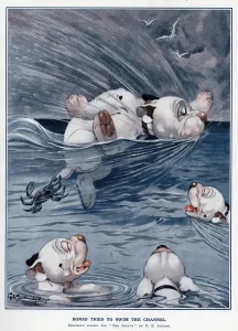Bonzo Prints: Bonzo tries to swim the channel by George Studdy