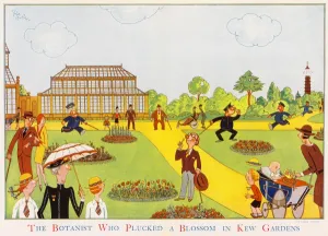 Gardens Prints: The Botanist Who Plucked A Blossom on Kew Gardens by Leslie