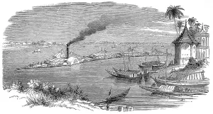 Steamer Prints: Bournes River Steam Train, 1849