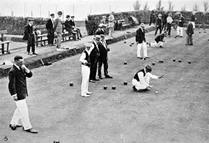 Bowl Prints: Bowling Match between England and Scotland, 1916