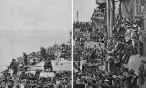 Sailors Prints: Boxing on board a battleship