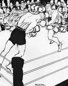 Contact Prints: Boxing match by Higgins