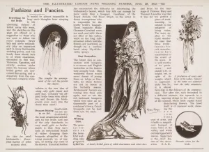 Bouquet Prints: Bridal fashion feature in Royal Wedding Number, 1923