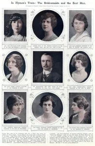 Bowes Prints: Bridesmaids and Best Man for wedding of Princess Mary