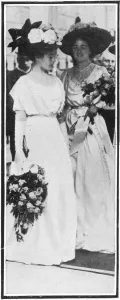 Wedding Prints: Bridesmaids at the Churchill wedding in 1908