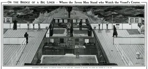Positions Prints: On the bridge of a big liner by G. H. Davis