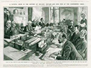 Chamberlain Prints: Britain and Sinn Fein at the conference table